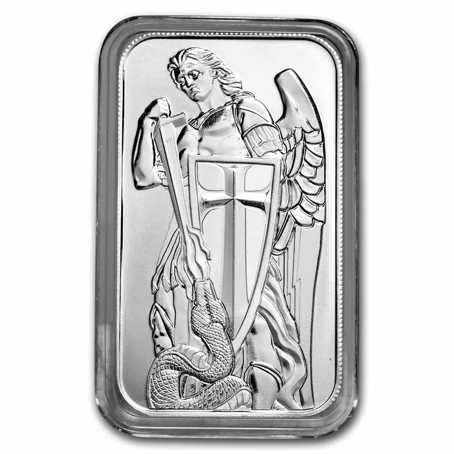 1 oz Silver Bar - Archangel Michael - Scottsdale Mint